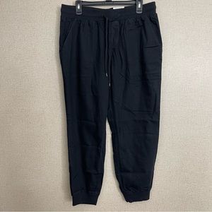 Style & Co. Women's Black Joggers Mid Rise Comfort Elastic Waist size Large